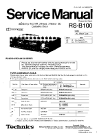 Technics - RSB-100 - Service manual